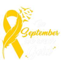 In September We Wear Gold Childhood Cancer Awareness Ladies Long Sleeve Shirt