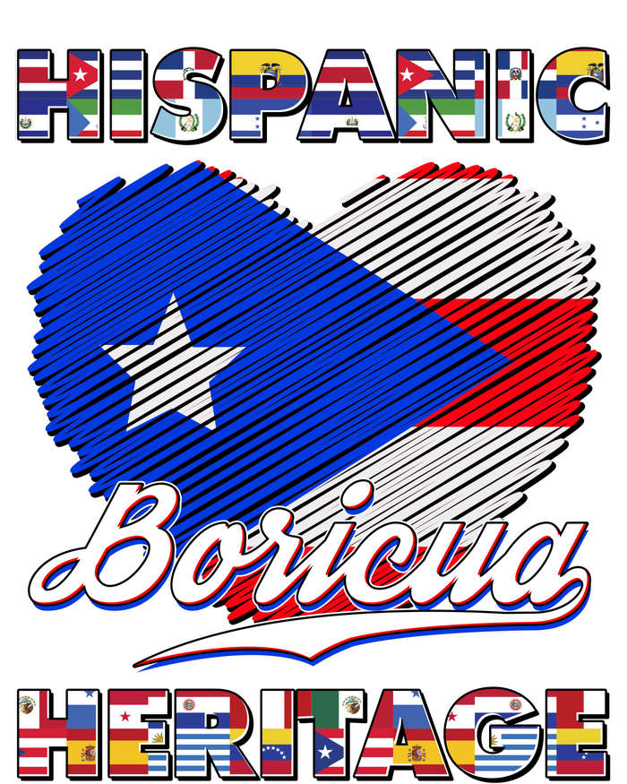 Hispanic Heritage Month Boricua Puerto Rico Flag Tall Long Sleeve T-Shirt