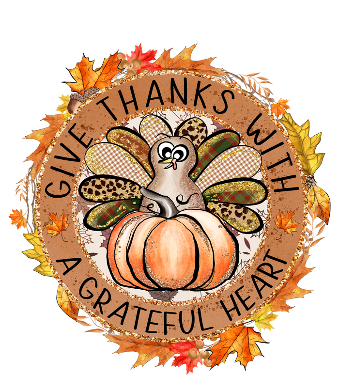 Give A Thanks With Grateful Heart Thanksgiving Thankful Turkey Hoodie