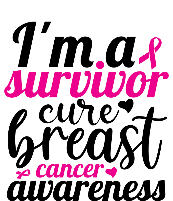 I'm A Survivor Cure Breast Cancer Awareness Ceramic Bell Ornament