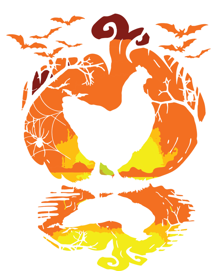 Chicken Halloween Costume Pumpkin Chicken Lovers Fall Season V-Neck T-Shirt