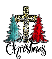 Christian Funny Merry Christmas Tree Jesus Cross Cheetah Women's T-Shirt