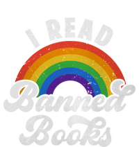 I Read Banned Books Retro Literature Rainbow Reading Vintage Gift Zip Tote Bag