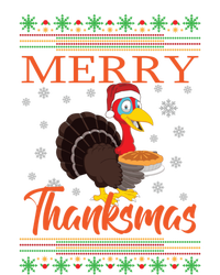 Merry Thanksmas Cute Turkey Santa Hat Thanksgiving Christmas Gift Kids Sweatshirt