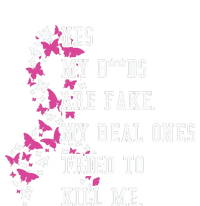 Yes My Boobs Are Fake My Real Ones Tried To Kill Me Breast Cancer Awaremess V-Neck T-Shirt