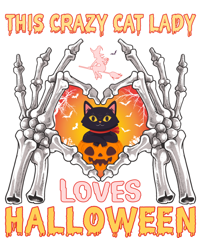 Funny Halloween This Crazy Cat Lady Loves Halloween T-Shirt