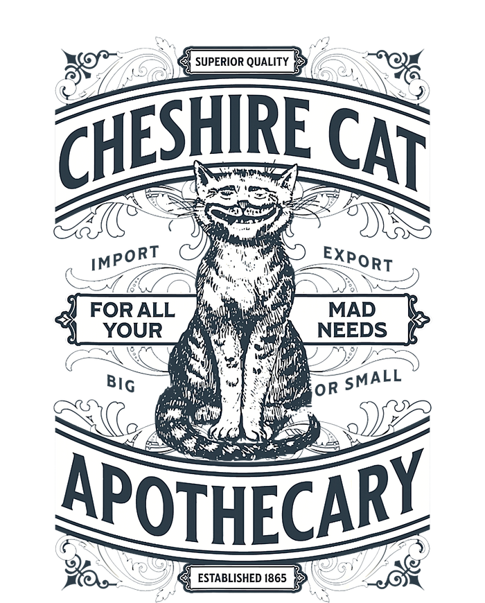 Cheshire Cat Alice In Wonderland Vintage Book T-Shirt