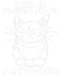 Funny Cat I Had My Patience Tested I'm Negative Womens California Wash Sweatshirt