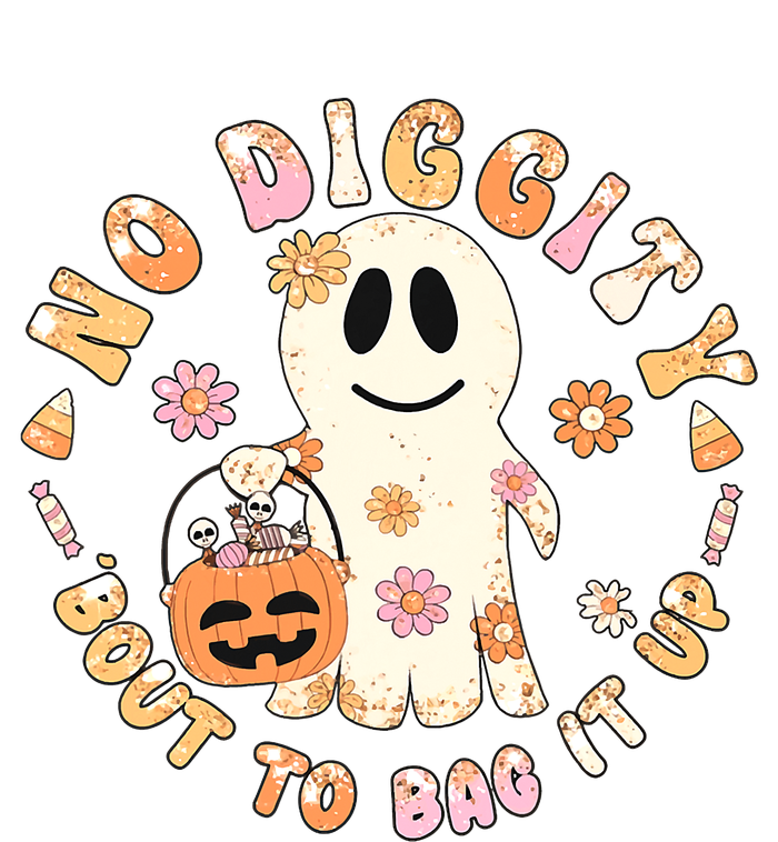 Retro No Diggity Bout To Bag It Up Cute Ghost Halloween Sustainable Beanie