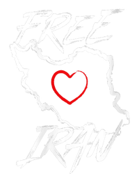 Iran Free Iran Symbol Heart Map Freedom Heart Love Women's Tri-Blend 3/4-Sleeve Raglan Shirt