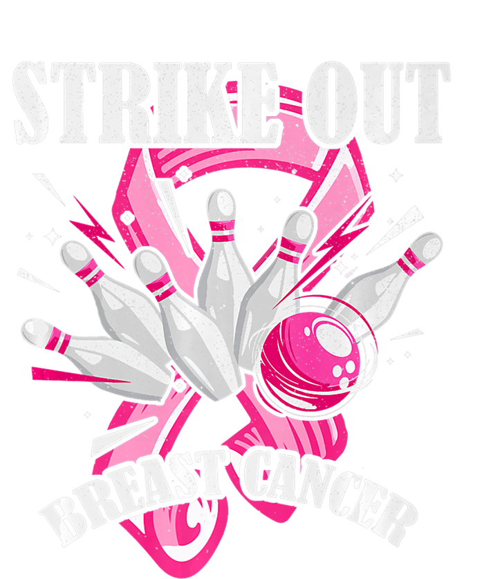 Strike Out Breast Cancer Awareness Bowling Fighter T-Shirt