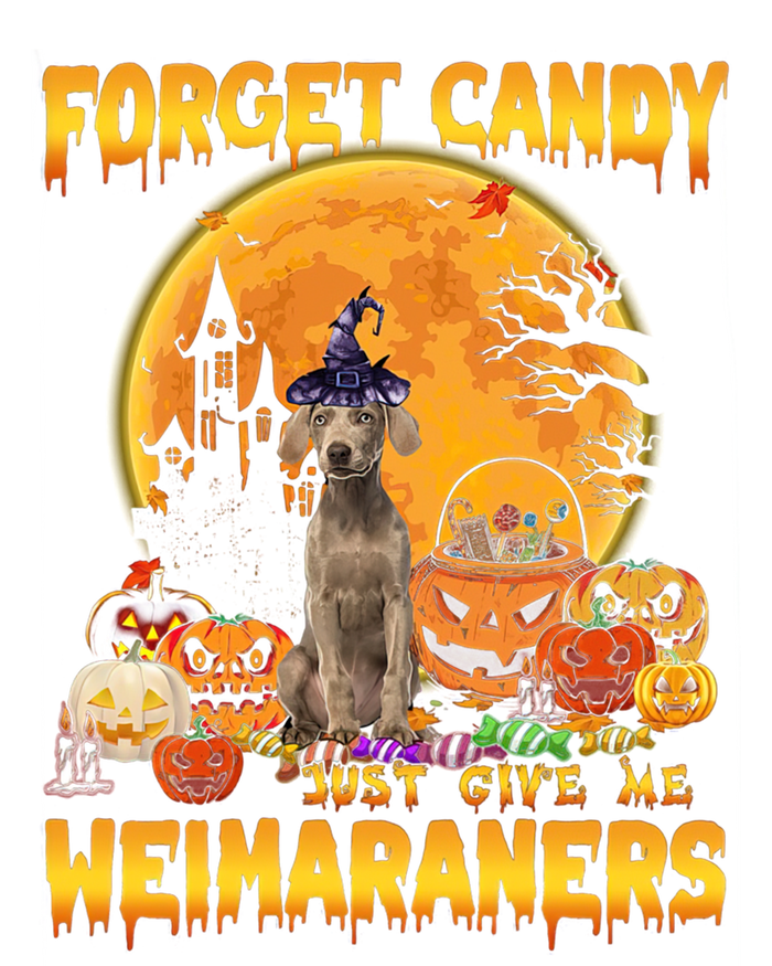 Forget Candy Just Give Me Weimaraners Pumpkin Halloween Gift Sweatshirt Cinch Pack Bag