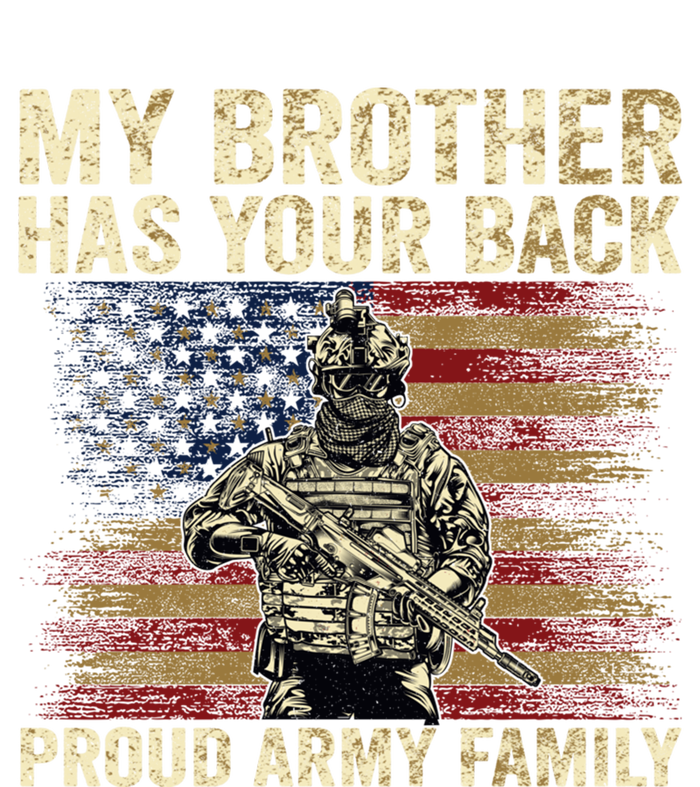 My Brother Has Your Back Proud Army Family Veteran Brother Gift Kids Hoodie