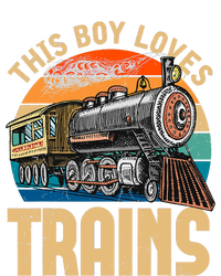 Vintage This Boy Loves Trains Train Railroad Lover Women's Perfect Tri Tunic Long Sleeve Shirt