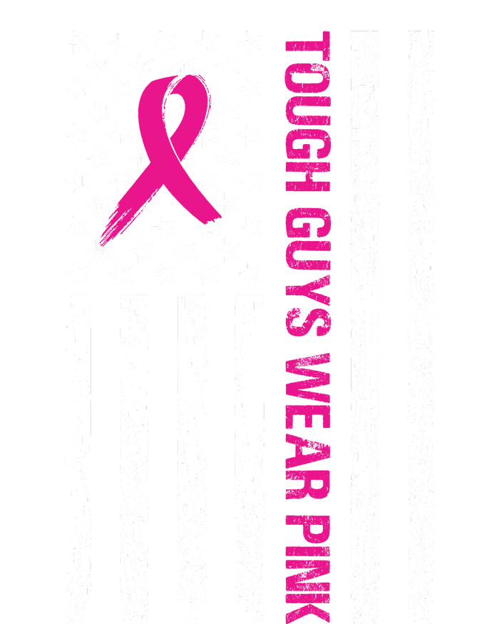 Breast Cancer Awareness Tough Guys Wear Pink American Us Flag Pink Ribbon Tie-Dye T-Shirt