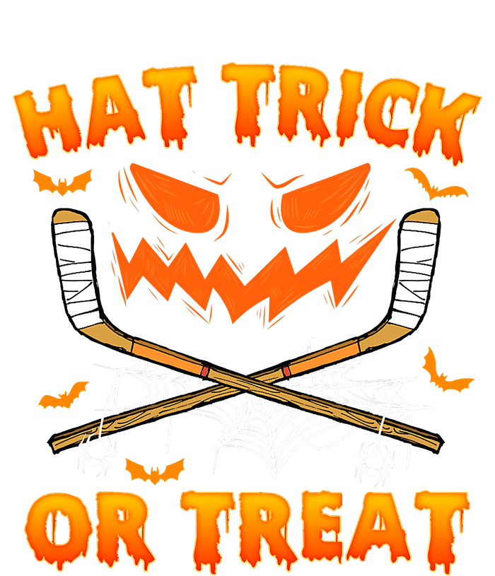 Hat Trick Or Treat Funny Ice Hockey Halloween Costume Player T-Shirt