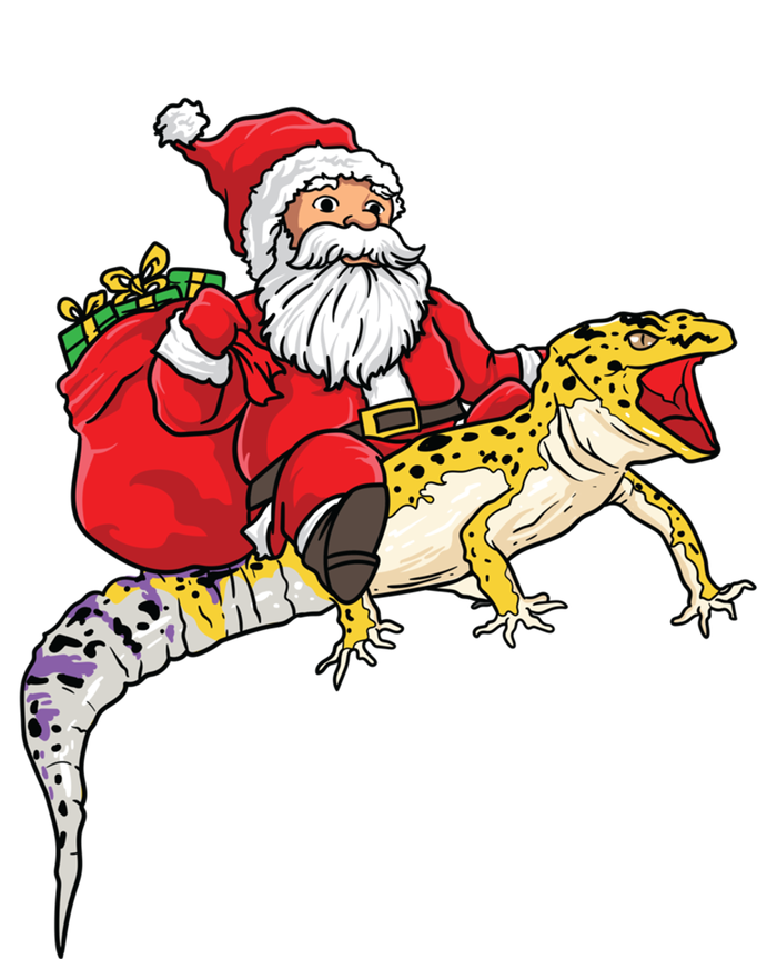 Fun Santa Delivering Presents On Leopard Gecko Lizard Gift T-Shirt