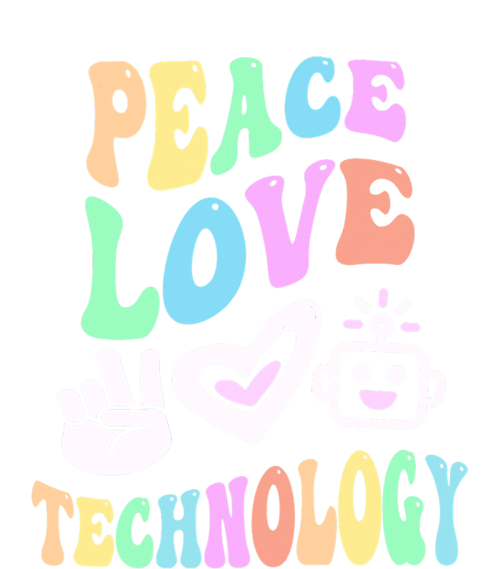 PEACE LOVE TECHNOLOGY Teacher Groovy School Softstyle Adult Sport Polo