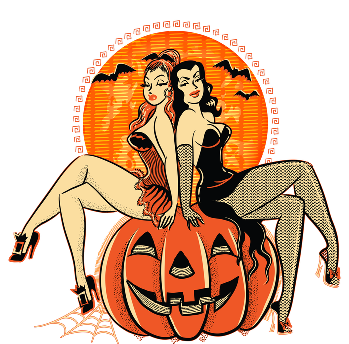 Sexy Retro Halloween Pinup Girls T-Shirt