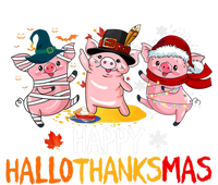 Halloween Thanksgiving Christmas Happy Hallothanksmas Pigs Kids Tie-Dye T-Shirt