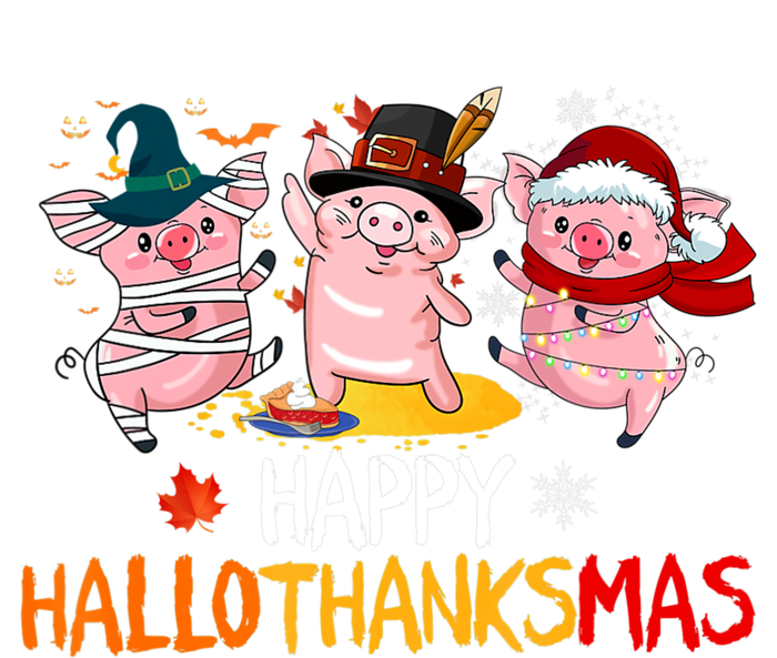 Halloween Thanksgiving Christmas Happy Hallothanksmas Pigs Kids Tie-Dye T-Shirt