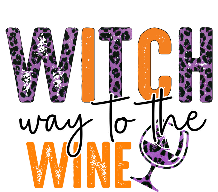 Halloween Spooky Witch Way To The Wine Drinking Matching Family T-Shirt