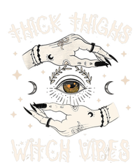 Thick Thighs Witch Vibes Halloween Moon Witches Tattoo Tie-Dye T-Shirt