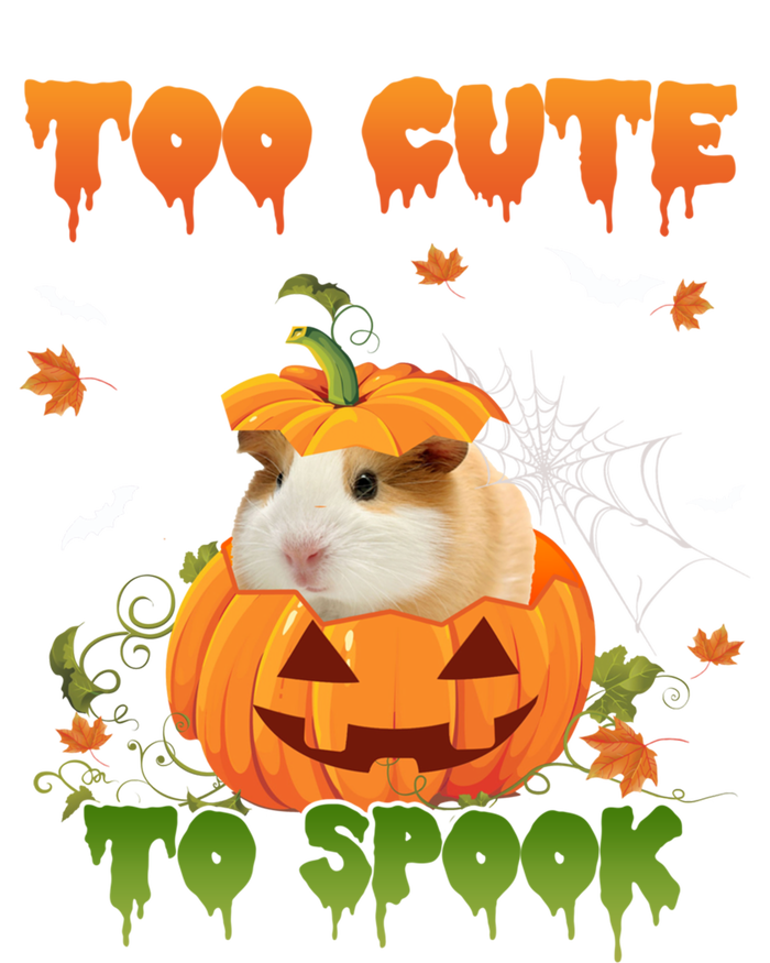 Too Cute To Spook Cute Halloween Pumpkin Hat Guinea Pig Pet Cool Gift Tie Dye Hoodie