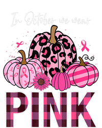 In October We Wear Pink Ribbon Leopard Pumpkin Breast Cancer PosiCharge Competitor Tank