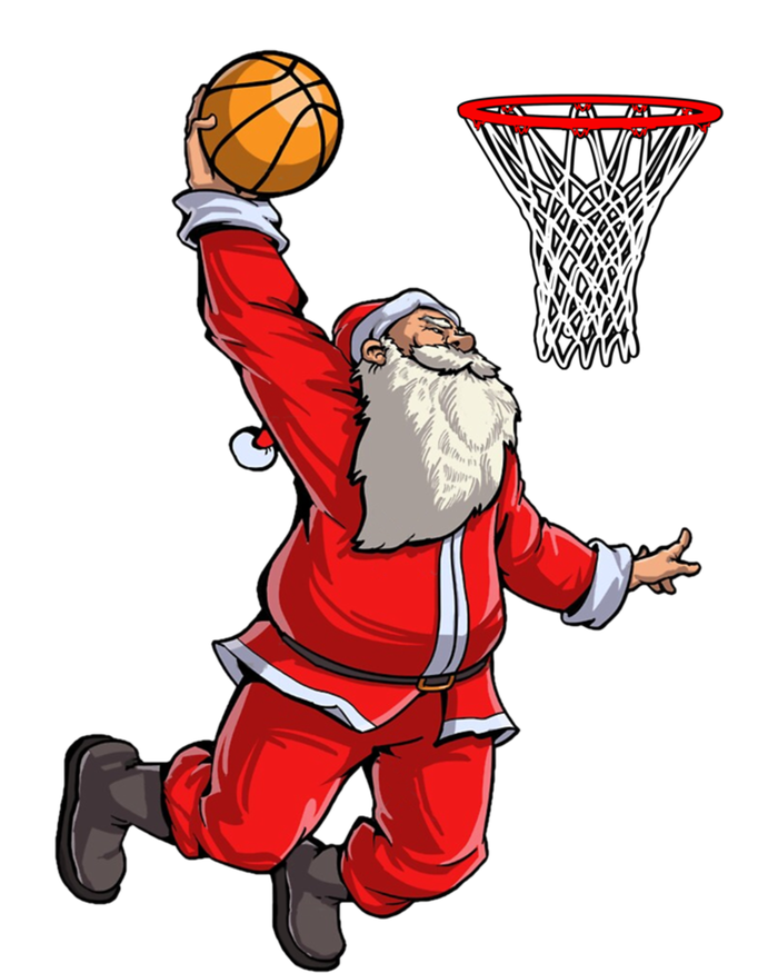 Christmas Santa Claus Dunking A Basketball Boys Xmas Gift Canvas