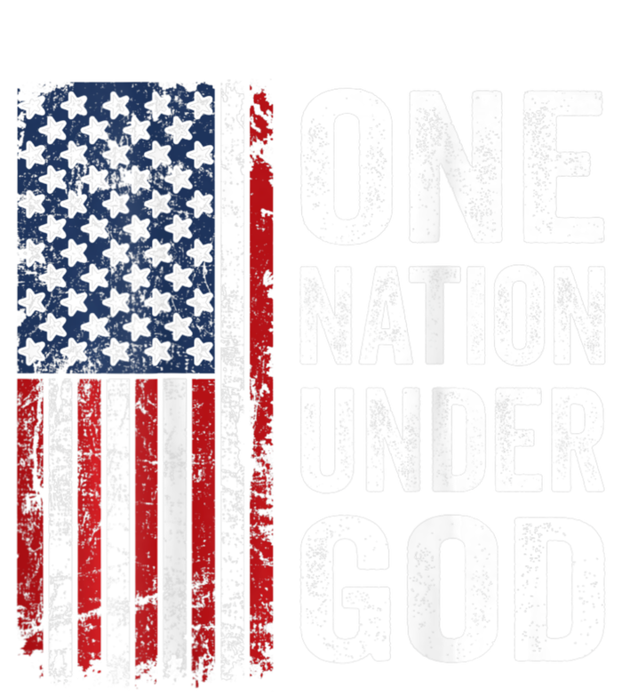 One Nation Under God Patriotic Christian Usa Flag Kids T-Shirt