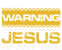 Warning I May Start Talking About Jesus Christian Jesus Women's Racerback Tank