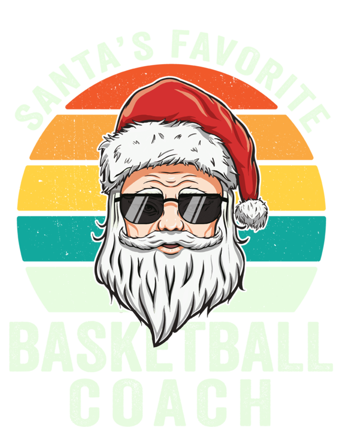 Santa's Favorite Basketball Coach Funny Christmas Basketball Gift Kids T-Shirt