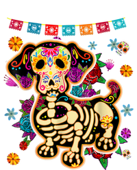 Sugar Skull Mexican Dachshund Bone Halloween Day Of Dead Magnet