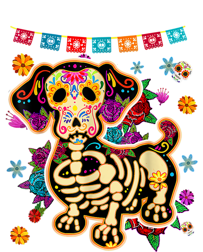 Sugar Skull Mexican Dachshund Bone Halloween Day Of Dead Magnet