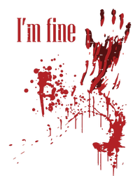 I'm Fine Bloody Halloween Women's Racerback Cropped Tank