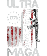 Vintage Usa Flag Ultra Maga Gun Usa T-Shirt