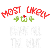 Most Likely To Christmas Drink All The Wine Family Group Kids Tie-Dye T-Shirt