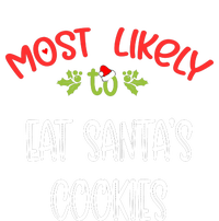 Most Likely To Christmas Eat Santa’s Cookies Family Group Ladies Long Sleeve Shirt