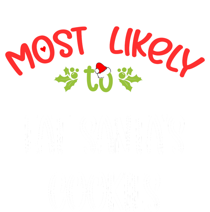 Most Likely To Christmas Eat Santa’s Cookies Family Group Ladies Long Sleeve Shirt