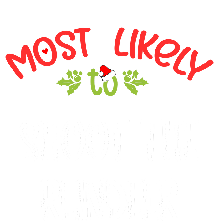 Most Likely To Christmas Shoot The Reindeer Family Group 7-Panel Snapback Hat