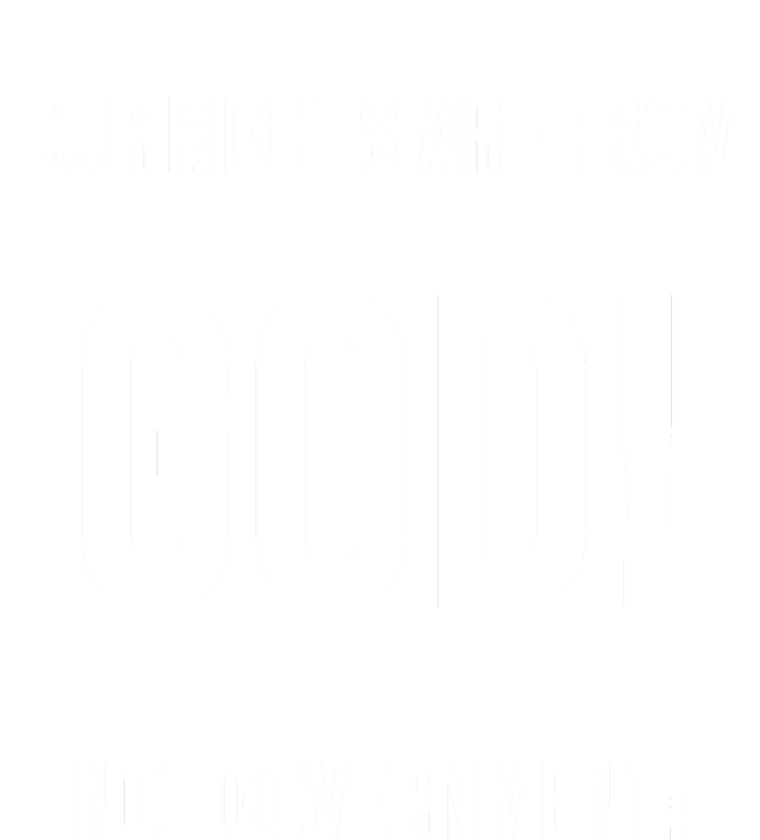 Our Rights Are From God Not Government Striped Beanie with Solid Band