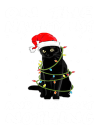 On The Naughty List And I Regret Nothing Black Cat Christmas Gift Premium Hoodie