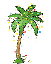 Christmas Lights Palm Tree Beach Funny Tropical Xmas Gift Kids Sweatshirt