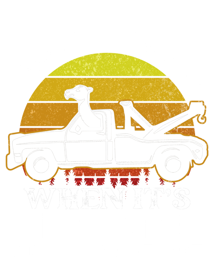 Camel Towing Retro Humor Saying Funny Transport Halloween Gift Tall Hoodie