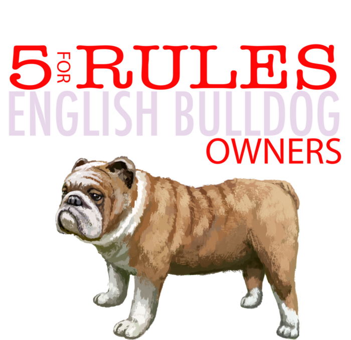 5 Rules For English Bulldog Owners Gift Coaster