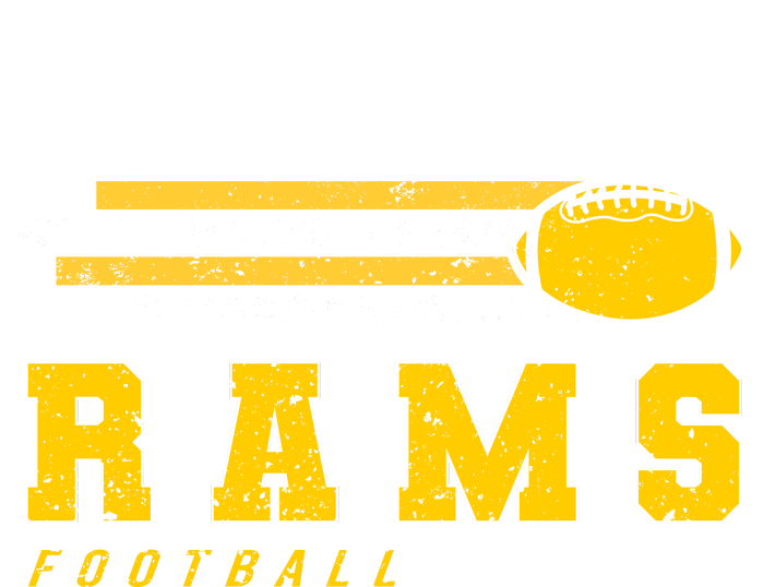 Rams Football Retro Vintage Stripes Gift Bumper Sticker