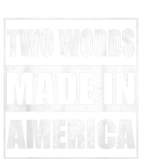 Two Words Made In America Funny Biden Quote Anti Joe Biden Sustainable Knit Beanie