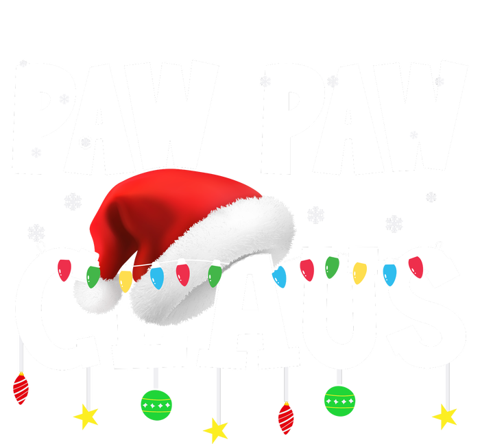 Paw Paw Claus Funny Christmas Lights Santa Hat Costume T-Shirt