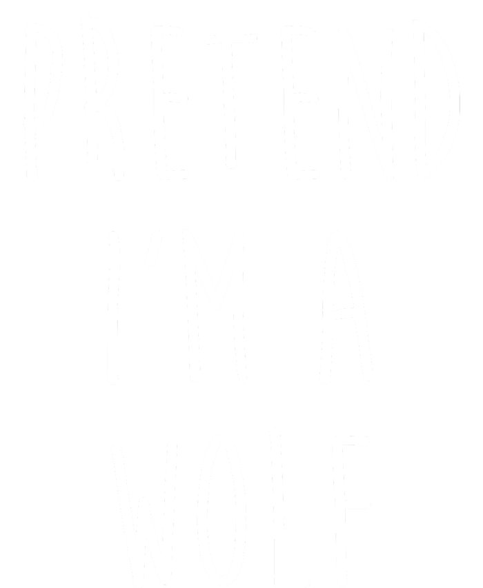 Pretend I'm A Wolf Funny Halloween Costume Hooded Wearable Blanket